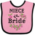 thumbnail image 3 of Inktastic Niece of the Bride Roses Girls Baby Bib, 3 of 4