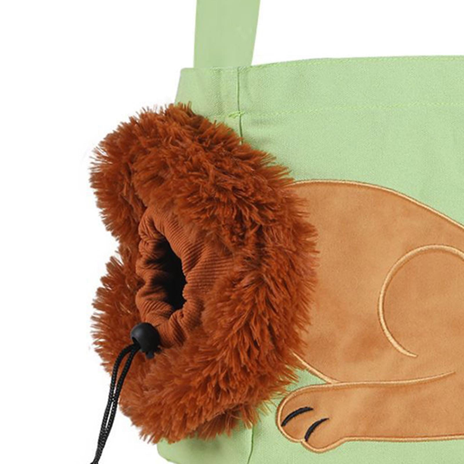 Fzaqwen Dog Bag Novelty Portable Lion Shape Transparent Window Pet Carrier Backpack Tote L