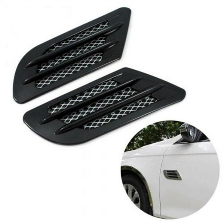 Ruibeauty 2Pcs Car Side Air Flow Vent Hole Cover Fender Intake Grille Duct  Decor Sticker 