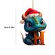thumbnail image 2 of Colgantes de dragón navideño con forma de letra realista y gorro de Papá Noel para niños y adultos, 2 of 5
