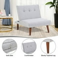 thumbnail image 3 of Comfy Mini Couches, Small Recliner Futon Chair with Adjustable Backrest, Armless Living Room Couch for Small Space, Bedroom, Home, 3 of 5