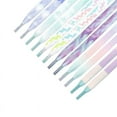 thumbnail image 3 of Santimon 2 Pairs Tie Dye Flat Shoelace Colorful Unique Stylish Shoes Laces 55" Mint Green, 3 of 5