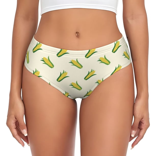 Fotbe Corn Calzones Estampados para Mujer – Ropa Interior de Algodón, Cómoda, Suave y Elástica-Medium