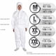 thumbnail image 5 of Traje químico Amonsee Ropa de protección química con capucha Overol de protección transpirable, 5 of 8
