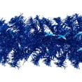 thumbnail image 5 of Northlight Pre-Lit Artificial Tinsel Christmas Garland - 9' x 8" - Blue - Clear Lights, 5 of 7