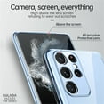 thumbnail image 4 of Clear Case for Samsung Galaxy S23 Ultra, High-Transparency Slim Thin Fit Electroplated Frame Cover with Rugged PC Shockproof Anti-Fingerprints Non-Yellowing Lens Protection Case,Blue, 4 of 7