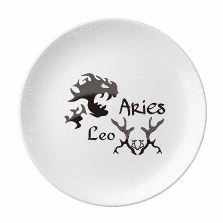 

Lion Ram Pair Constellation Plate Decorative Porcelain Salver Tableware Dinner Dish