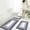 Gray, variant on Gradient-Patterned Rectangular Artificial aux Shearling Bathroom Rug Set (3-Piece), White Latex Non-Slip Backing,Non Slip, Quick Drying, Ultra Soft and Water Absorbent Bath Rug Blanket(Blue)