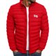 thumbnail image 1 of Puntoco Chaqueta De Algodón Informal Con Cuello Alto Y Capucha Y Bolsillo Con Cremallera Y Manga Larga Con Estampado De Letras De Invierno Para Hombre, 1 of 3