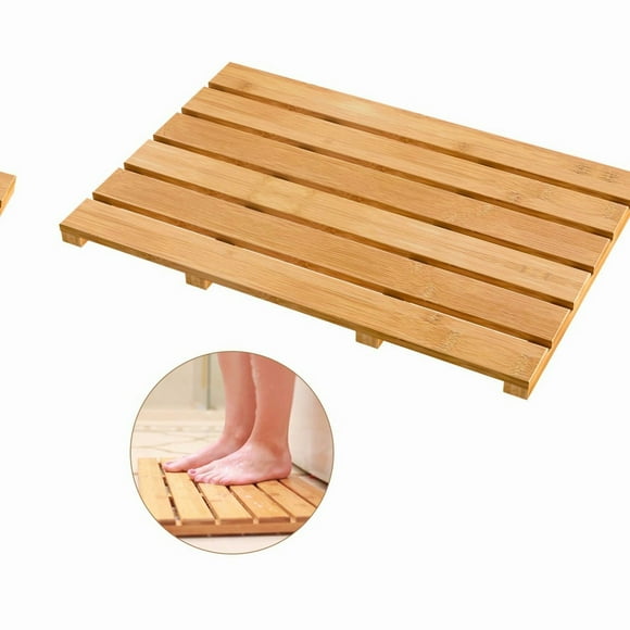 LuxBamboo Non-Slip Waterproof Bath Mat - Premium Indoor/Outdoor Shower Carpet