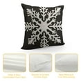 thumbnail image 4 of Nawypu  Pack of  Christmas Decorative Snowflake Throw Pillow Covers Canvas Cushion Cases Holiday Decor Soft Pillowcases for Couch Sofa Bedroom Car（Black, ）, 4 of 5
