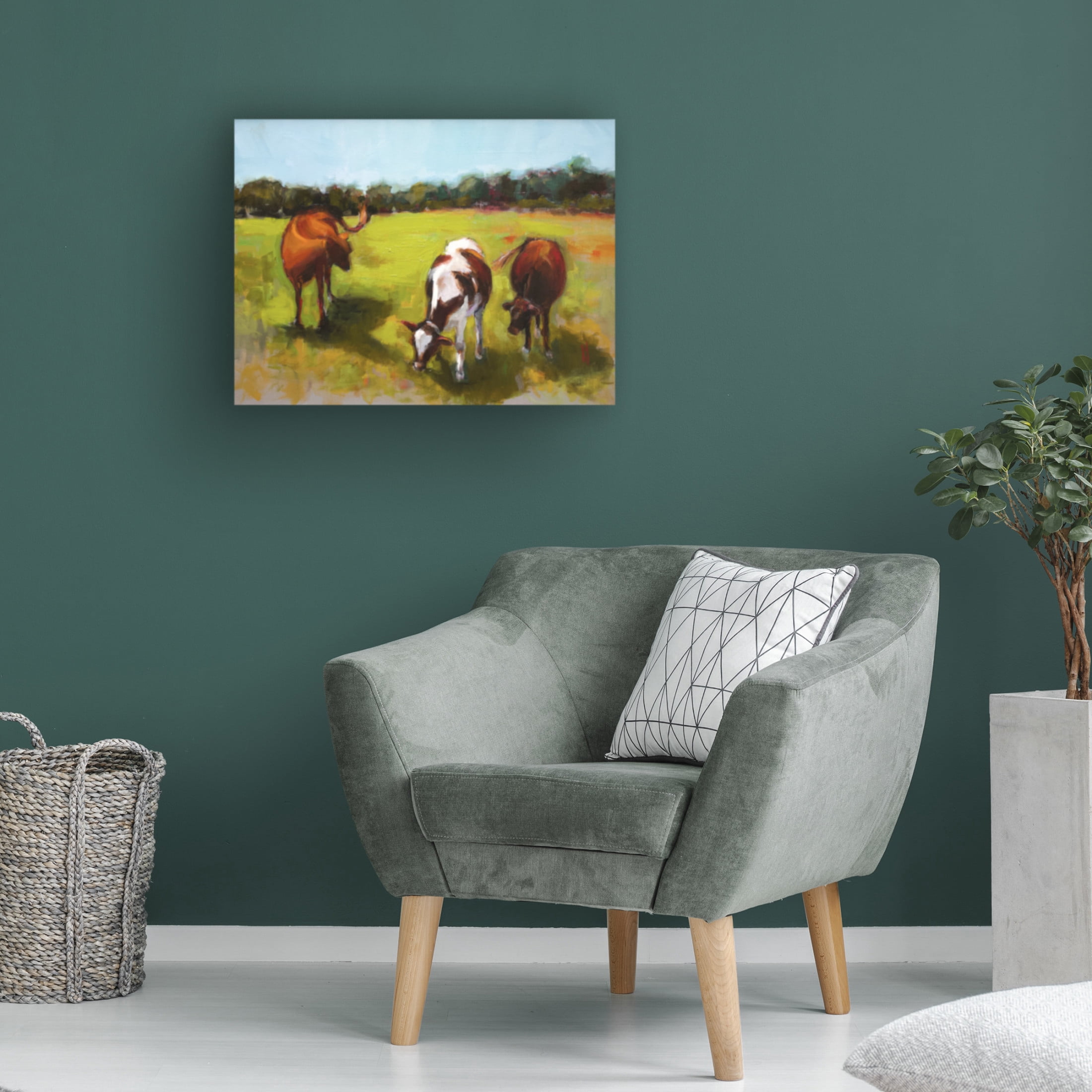 Canvas Wall Art - Sally Hootnick 'Hannah and Her Sisters' Wall Art for Living Room, Bedroom, or Office Décor by Trademark Fine Art - 32 x 24 Inches
