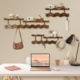 thumbnail image 6 of Floating Shelves with Hooks,Coat Rack Shelf Wall Mounted,Wood Coat Rack,for Bedroom, Living Room, Bathroom, Kitchen, Picture Ledge,with 8 Hooks, 6 of 7