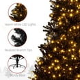 thumbnail image 3 of Demi Bonn 7.5ft Tall Prelit Artificial Christmas Tree with 500 Warm White LED Lights and 1346 Tips, Realistic Branches for Home Decor & Festive Events, Black, 3 of 7