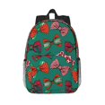 thumbnail image 1 of Easygdp red and green bow tie Mochila Ligera de 15 Pulgadas para Estudiantes, Mochila Cómoda para la Escuela y Viajes, Correas Ajustables, 1 of 6
