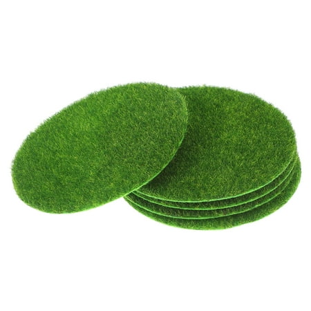 Worgeous Decorative Artificial Moss Green Plastic 5Pcs for DIY Projects