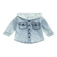 thumbnail image 1 of Vestes à Capuche Patchwork à Manches Longues pour Garçons Tout-Petits Automne Bleu Blanc 2-3 Ans, 1 of 7