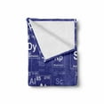 thumbnail image 2 of Periodic Table Soft Flannel Fleece Throw Blanket, Chemistry Elements in Abstract Style Science Classroom Backdrop, Cozy Plush for Indoor and Outdoor Use, 50" x 70", Royal Blue and White, by Ambesonne, 2 of 6