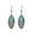 Silver, variant on SPRING PARK Women Bohemian Oval Shape Artificial Turquoise Gemstone Fish Hook Dangle Drop Earrings