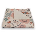 thumbnail image 3 of Creative Products Pink Navy Floral 50 x 60 Coral Fleece Blanket, 3 of 3
