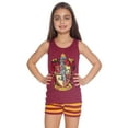 thumbnail image 7 of Harry Potter Girls Hogwarts Castle Gryffindor House Crest 2 Piece Cotton Tank Top with Pajama Short Lounge Set Sleepwear, 7 of 7