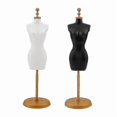 thumbnail image 1 of Female Mannequin Torso, 2pcs Dress Form Manikin Body With Base Stand For Sewing Dressmakers Jewelry Display, Black&White, 1 of 1