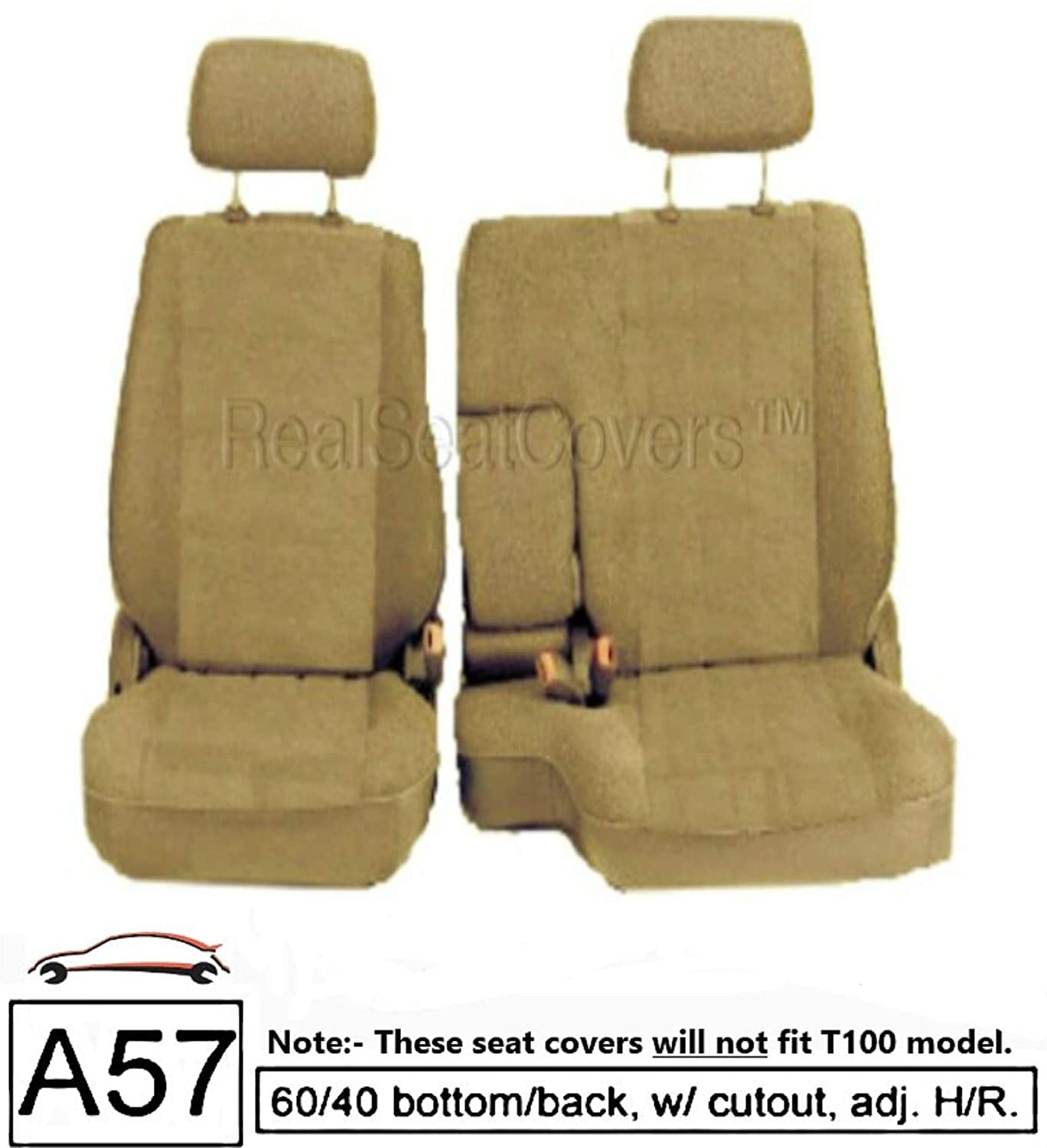 FH Group FH-FB060010S2 Adjustable Universal Bench Seat Cover for Jeep Wrangler Beige 