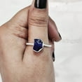 thumbnail image 6 of Natural Lapis Lazuli Ring, Rough Lapis Lazuli Ring, Afghani Lapis, Twisted Wire Band, 925 Sterling Silver, Womens Ring, Christmas, Thanksgiving, Handmade, Statement Jewelry, Rough Gemstone Jewelry, 6 of 6