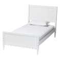 thumbnail image 2 of Baxton Studio Roni Modern Platform Bed, Twin, White, 2 of 9