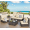 Beige, variant on Gaildon 5 Piece Patio Furniture Set with Fire Pit Table, All Weather Outdoor Sectional PE Rattan, Patio Conversation Sets with Cushions for Garden Lawn Balcony Porch Deck, Grey