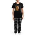 thumbnail image 4 of CafePress - 3 Irish Terrier Pajamas - Women's Short Sleeve Print T-Shirt and Pants Dark Cotton Pajama Set, 4 of 7