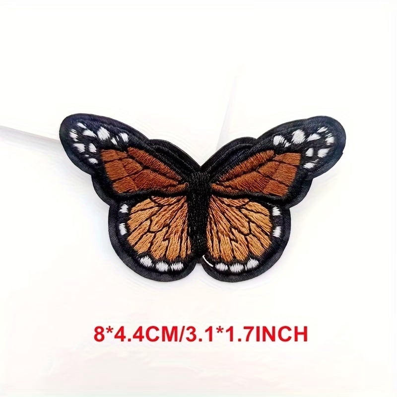 Iron on Patches Set for Clothes - Big and Little Butterfly Embroidery Stickers for Jackets and Apparel