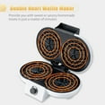 thumbnail image 4 of Zootealy 1000W Waffle Maker with Non-Stick Plate Double Heart Waffle Iron Stainless Steel Housing Waffle Iron Machine for Home Breakfast, 4 of 8