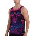 thumbnail image 2 of Salouo Purple-Red Skull for Men's Tank Tops,Sleeveless Muscle Shirts for Men Quick Dry Workout Tank Top Gym Muscle Tee Fitness Bodybuilding Sleeveless T Shirt-XX-Large, 2 of 7