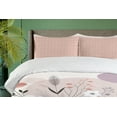 thumbnail image 2 of Ambesonne Pink Duvet Cover Set, Modern and Simplistic Floral, Calking, Mauve and Blush, 2 of 4
