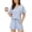 Light blue, variant on MOYIKO 2 Piece Oufits for Women Lounge Set Short Sleeve Shirts Matching High Waisted Shorts with Pockets