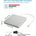 thumbnail image 2 of Unidad externa de CD/DVD USB-C Superdrive Ploveyy Silver, 2 of 14