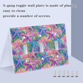 thumbnail image 3 of Yayeee Toggle Light Switch Wall Plate 3-Gang 6.37"x4.48" Decorative Outlet Cover, Gradient Starfish Pattern, 3 of 7