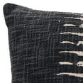 thumbnail image 2 of Jordan Manufacturing 18" x 18" Dark Gray and Cream Heartbeat Abstract Square Reversible Decorative Throw Pillow, 2 of 4