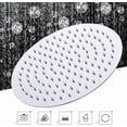 thumbnail image 3 of Pommeau de Douche Pluie 12 Pouces Rond Haute Pression Ultra-Fin Acier Inoxydable 304 Haute Débit avec Buse en Silicone - Chrome, 3 of 8