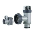 thumbnail image 2 of Above Ground Plunger Valves with Gaskets & Nuts + Hose Adapters, Above Ground Plunger Valves with Pool Hose Adapter, Pool Parts and Accessories, Multisize, 1 Set 2 PCS, 2 of 9