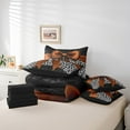 thumbnail image 4 of Erosebridal Literie pour Enfants avec Nœud, Taille Simple, Lit Marron en Sac, Taille Simple, Décor Imprimé Léopard Guépard, Réversible 7 Pcs, 4 of 5