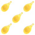 thumbnail image 3 of QualitChoice Silicone Cuillère de Repos Résistant à la Chaleur Sachet de Thé Bien Rangé Plat de Cuisson Maison Jaune 5Set, 3 of 6