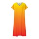 thumbnail image 4 of mfyjkho Vestidos midi para mujer, Vestido de mujer con estampado de moda, manga corta, cuello en V y falda larga Vestidos de otoño s, 4 of 5