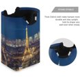 thumbnail image 3 of Tour Eiffel Vue de Nuit Grand Panier en Tissu avec Poignée, 3 of 7