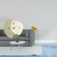 thumbnail image 2 of 2 Pieces Silent Wall Clock Swedish Dala Horse Statue Wooden Material for Bedroom Bookshelf Nursery Decoration, 2 of 8
