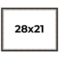 28x21 Frame Silver Real Wood Picture Frame Width 1.25 Inches | Interior Frame Depth 0.75 Inches |