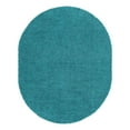 thumbnail image 6 of Unique Loom Solid Shag Collection Area Rug (7' 10" x 10' Oval Deep Aqua Blue), 6 of 7