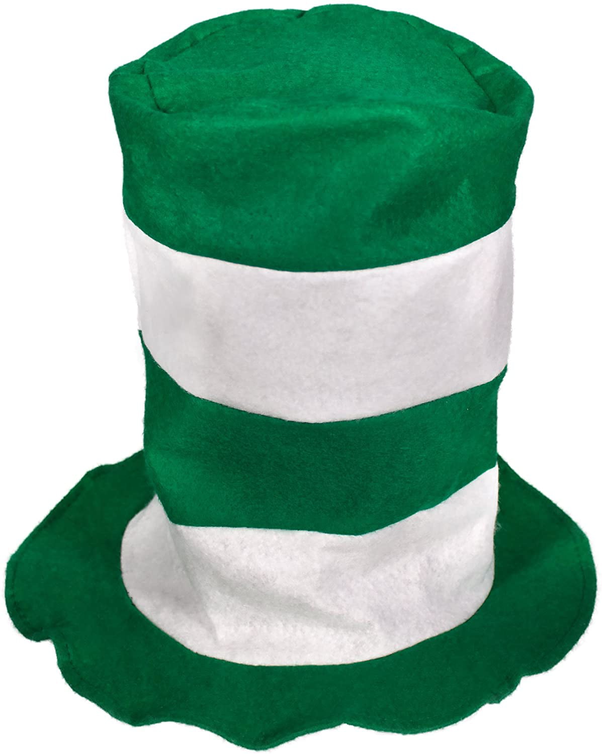Green & White Striped Stove Top Hat St Patricks Day