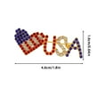 thumbnail image 3 of LYTiang Love USA Flag Brooch Patriotic Red White Blue Rhinestone Letter Map Heart Ribbon Brooch Loose Celebration Independence Day Lapel Pin Women And Men Sweater Clip, 3 of 3